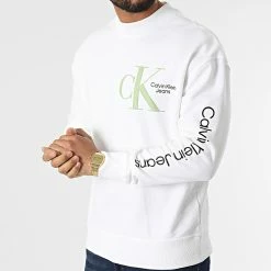 Top 10 👏 Sweat Crewneck 0040 Beige Clair de Calvin Klein 🎉 -France Calvin Klein Soldes 2024 calvin klein 314878 J30J320040 YAF 20220421T135633 03
