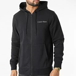 Vente flash 👍 Sweat Zippé Capuche GMS2J407 Noir Réfléchissant de Calvin Klein 🔥