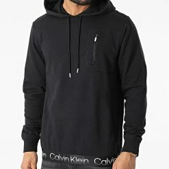 Tout neuf 😉 Sweat Capuche A Poche Poitrine GMS2W301 Noir de Calvin Klein 🥰