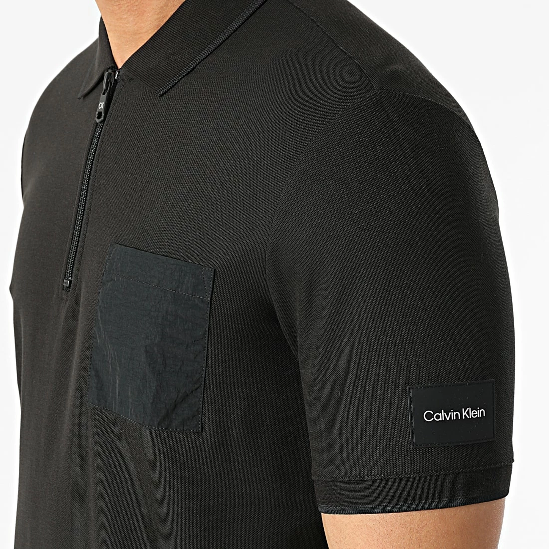 Coupon 👍 Polo Manches Courtes A Poche Poitrine Tech Repreve Pique 8729 Noir de Calvin Klein ✔️ 2 Coupon 👍 Polo Manches Courtes A Poche Poitrine Tech Repreve Pique 8729 Noir de Calvin Klein ✔️ – Image 2