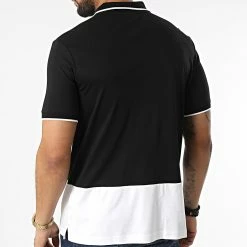 Le moins cher 👍 Polo A Manches Courtes Color Blocking Logo Placket 8734 Blanc Noir de Calvin Klein ⭐ -France Calvin Klein Soldes 2024 calvin klein 314912 K10K108734 0XQ 20220421T135938 04