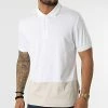 Coupon 🎉 Polo A Manches Courtes Color Blocking Logo Placket 8734 Blanc Beige de Calvin Klein ✔️