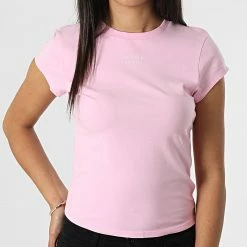 Offres 😉 Tee 👚 Shirt Femme 8707 Rose de Calvin Klein 🛒
