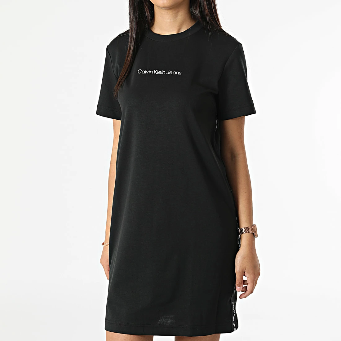 Bon marché ❤️ Robe Tee 👚 Shirt Femme A Bandes 9916 Noir de Calvin Klein 🥰 1 Bon marché ❤️ Robe Tee 👚 Shirt Femme A Bandes 9916 Noir de Calvin Klein 🥰