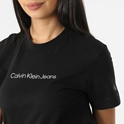 Promo 🔥 Tee 👕 Shirt Femme 9918 Noir de Calvin Klein 😉 5 Promo 🔥 Tee 👕 Shirt Femme 9918 Noir de Calvin Klein 😉 -France Calvin Klein Soldes 2024 calvin klein 315560 J20J219918 BEH 20220429T163142 02