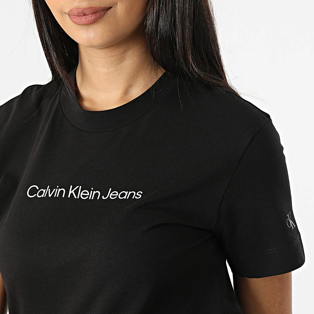 Promo 🔥 Tee 👕 Shirt Femme 9918 Noir de Calvin Klein 😉 2 Promo 🔥 Tee 👕 Shirt Femme 9918 Noir de Calvin Klein 😉 – Image 2
