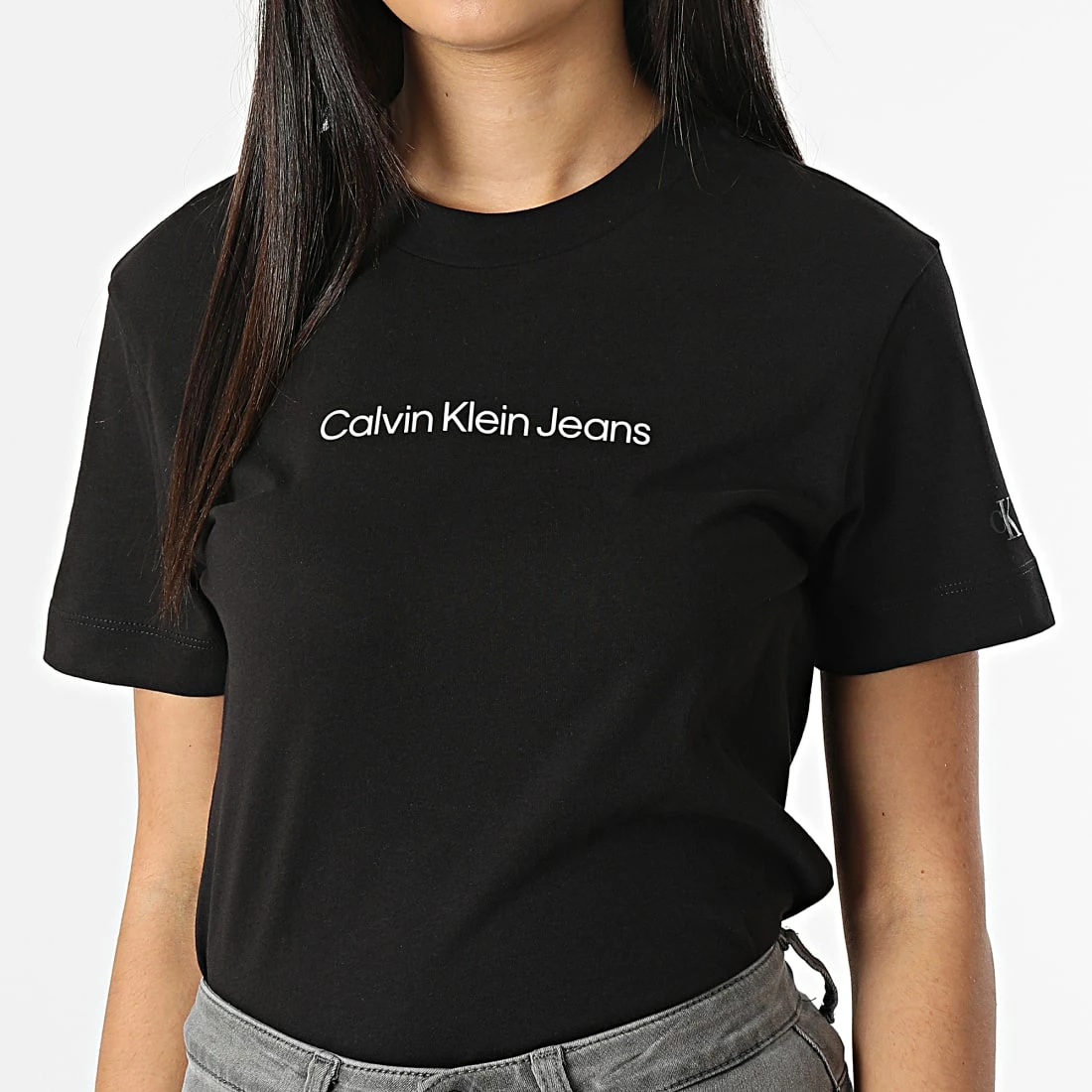 Promo 🔥 Tee 👕 Shirt Femme 9918 Noir de Calvin Klein 😉 3 Promo 🔥 Tee 👕 Shirt Femme 9918 Noir de Calvin Klein 😉 – Image 3