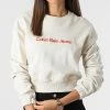 Nouveau 😀 Sweat Crewneck Femme Crop 8165 Beige de Calvin Klein 😍