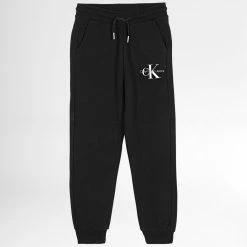 Budget 💯 Pantalon Jogging Enfant Monogram Logo 0285 Noir de Calvin Klein ❤️