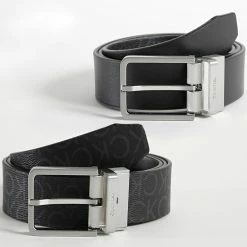 Grosses soldes 👍 Ceinture Réversible Depth Mono 9200 Noir de Calvin Klein 🛒