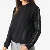 Le moins cher 🛒 Sweat Crewneck A Bandes GWS2W316 Noir de Calvin Klein 🌟