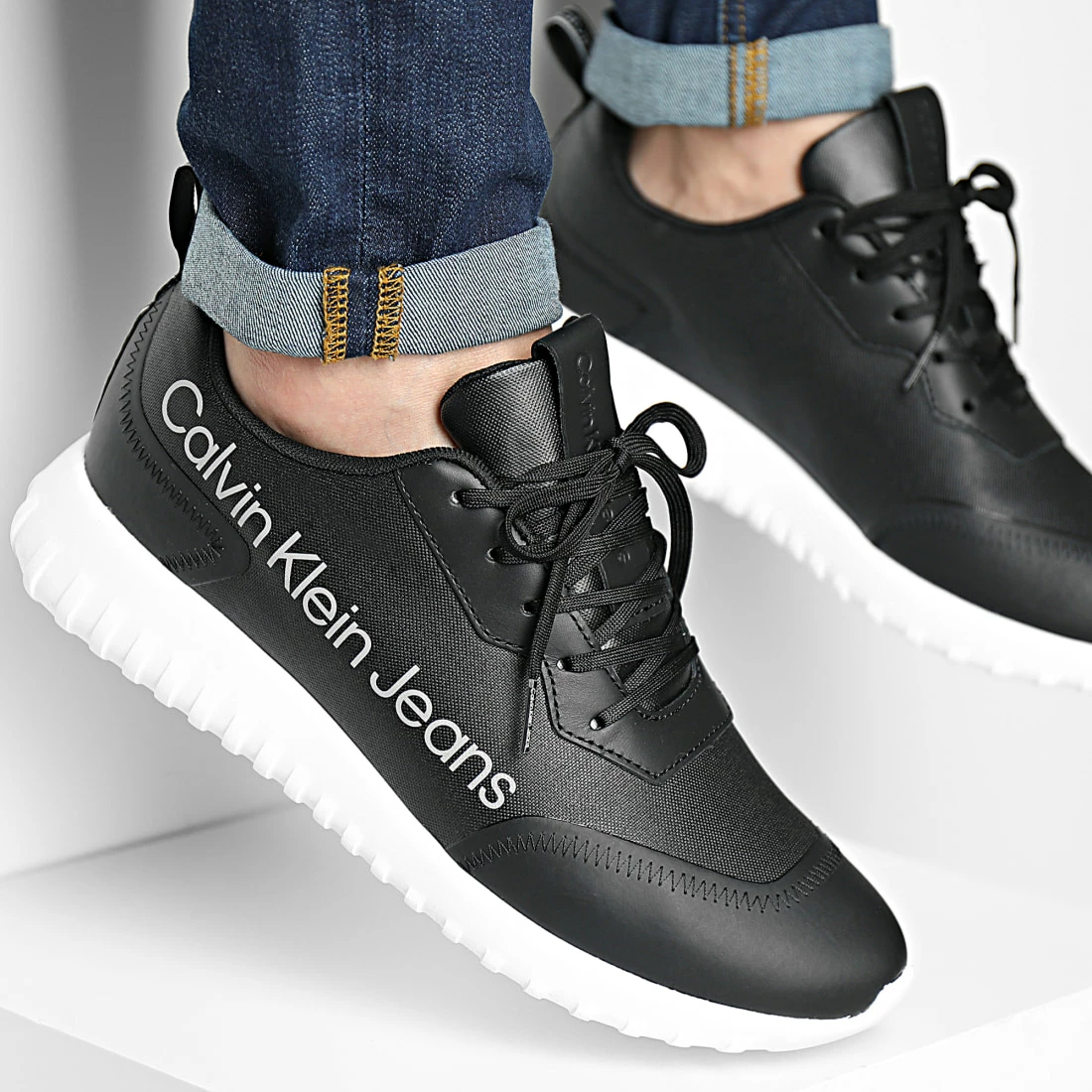 Nouveau 🎁 Baskets Sporty Eva Runner 0338 Black de Calvin Klein 🥰 1 Nouveau 🎁 Baskets Sporty Eva Runner 0338 Black de Calvin Klein 🥰