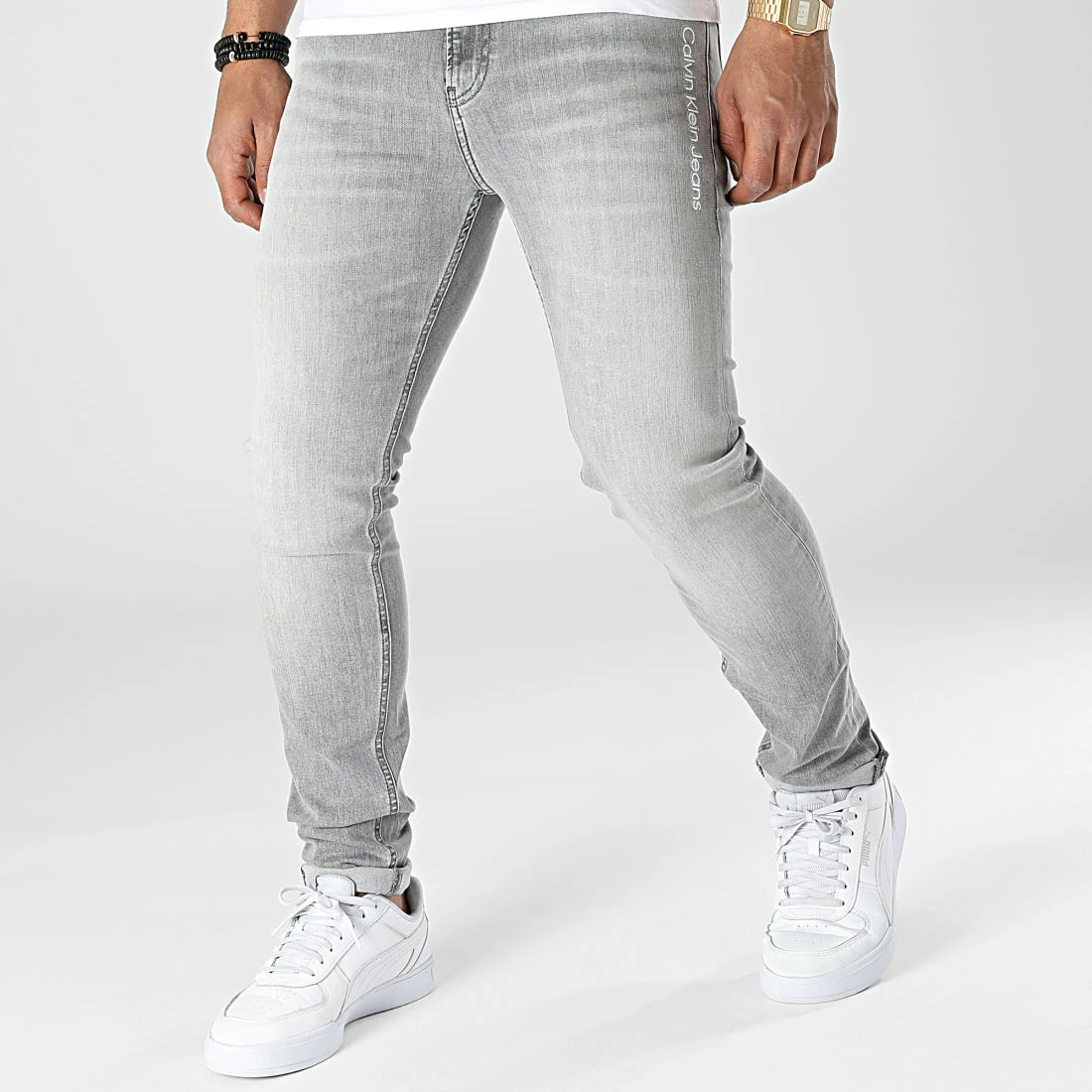 Meilleure vente ⌛ Jean Skinny 9863 Gris de Calvin Klein 🤩 1 Meilleure vente ⌛ Jean Skinny 9863 Gris de Calvin Klein 🤩