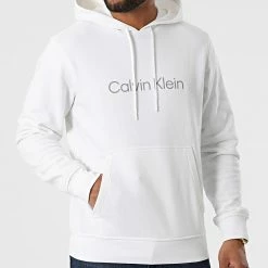 Nouveau 🎉 Sweat Capuche Réfléchissant GMS2W304 Blanc de Calvin Klein ⭐ -France Calvin Klein Soldes 2024 calvin klein 319319 GMS2W304 YAF 20220518T140157 03