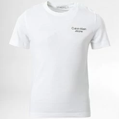 Vente flash 🔔 Tee 👚 Shirt Enfant Stack Logo 1319 Blanc de Calvin Klein 😀