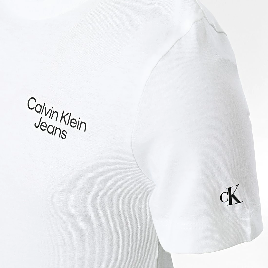 Vente flash 🔔 Tee 👚 Shirt Enfant Stack Logo 1319 Blanc de Calvin Klein 😀 2 Vente flash 🔔 Tee 👚 Shirt Enfant Stack Logo 1319 Blanc de Calvin Klein 😀 – Image 2