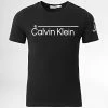 Offres 🥰 Tee 👚 Shirt Enfant Institutional Lined Logo 1321 Noir de Calvin Klein 👍