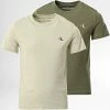 Acheter 🥰 Lot De 2 Tee 👚 Shirts Enfant 1093 Vert Kaki de Calvin Klein 🎉
