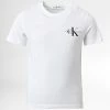 Coupon 🤩 Tee 👕 Shirt Enfant Chest Monogram 1231 Blanc de Calvin Klein 🔔