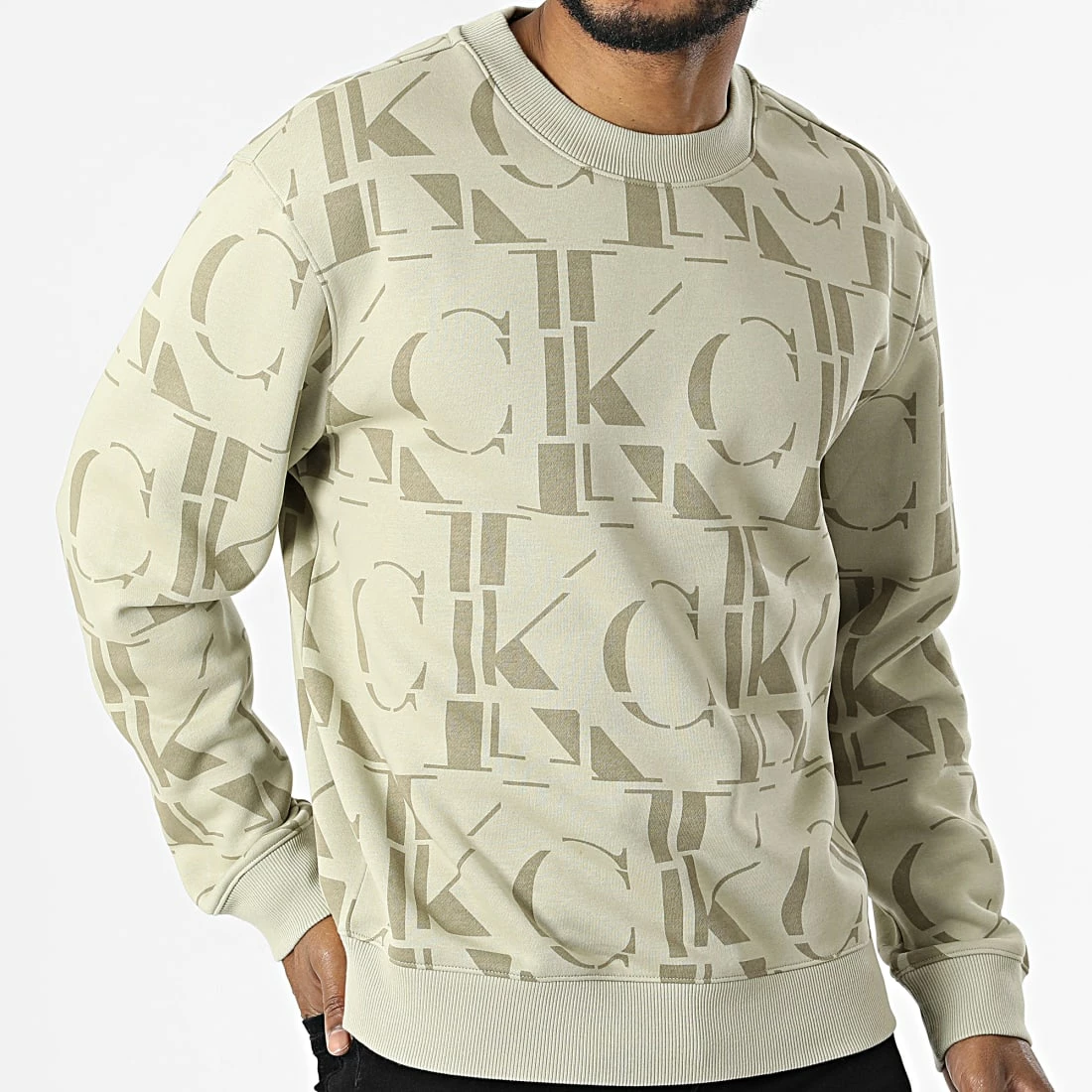 Acheter ✨ Sweat Crewneck J30J320847 Beige de Calvin Klein 🥰 3 Acheter ✨ Sweat Crewneck J30J320847 Beige de Calvin Klein 🥰 – Image 3