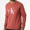 De gros 🔥 Sweat Crewneck Seasonal Monogram 0903 Rouge Brique de Calvin Klein 😀