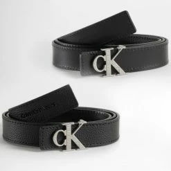 Meilleur prix 🔥 Ceinture Femme Mono Hardware 9800 Noir de Calvin Klein 😉