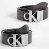 Le moins cher 🎁 Ceinture Réversible Round Mono Plaque 9536 Noir Marron de Calvin Klein 😍