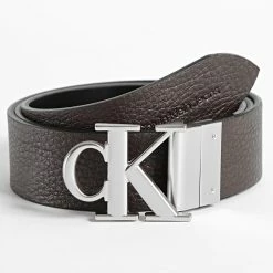 Le moins cher 🎁 Ceinture Réversible Round Mono Plaque 9536 Noir Marron de Calvin Klein 😍 -France Calvin Klein Soldes 2024 calvin klein 319406 K50K509536 01P 20220518T154652 04