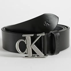 Acheter 👏 Ceinture Round Mono Plaque 9532 Noir de Calvin Klein ❤️