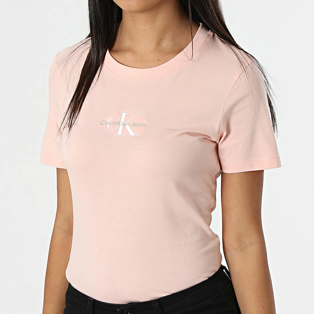 Promo 💯 Tee 👚 Shirt Femme 9135 Rose de Calvin Klein 🔥 3 Promo 💯 Tee 👚 Shirt Femme 9135 Rose de Calvin Klein 🔥 – Image 3