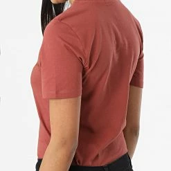 Meilleur prix 🛒 Tee 👚 Shirt Femme 9135 Rouge Brique de Calvin Klein ✨ -France Calvin Klein Soldes 2024 calvin klein 320524 J20J219135 XLN 20220531T150224 04