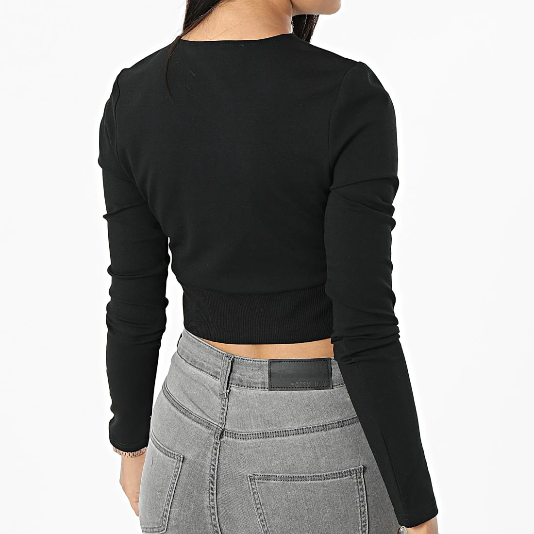 Coupon 😉 Tee 👕 Shirt Manches Longues Femme Crop 9917 Noir de Calvin Klein 🤩 4 Coupon 😉 Tee 👕 Shirt Manches Longues Femme Crop 9917 Noir de Calvin Klein 🤩 – Image 4