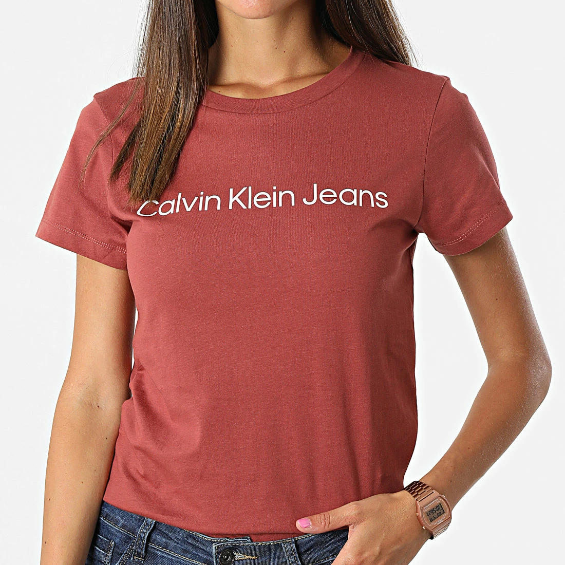 Les meilleures critiques de 😉 Lot De 2 Tee 👚 Shirts Femme 0161 Blanc Rouge Brique de Calvin Klein 🎉 5 Les meilleures critiques de 😉 Lot De 2 Tee 👚 Shirts Femme 0161 Blanc Rouge Brique de Calvin Klein 🎉 – Image 5