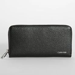 De gros ✨ Portefeuille Minimalism Monogram 9183 Noir de Calvin Klein ⌛