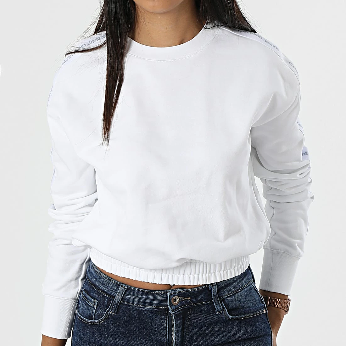Tout neuf 👏 Sweat Crewneck Femme 8980 Blanc de Calvin Klein 🎉 1 Tout neuf 👏 Sweat Crewneck Femme 8980 Blanc de Calvin Klein 🎉