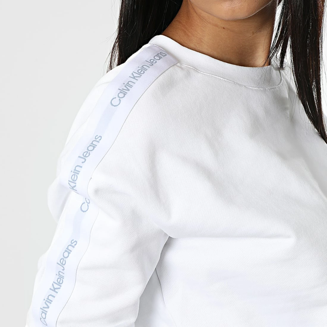 Tout neuf 👏 Sweat Crewneck Femme 8980 Blanc de Calvin Klein 🎉 2 Tout neuf 👏 Sweat Crewneck Femme 8980 Blanc de Calvin Klein 🎉 – Image 2