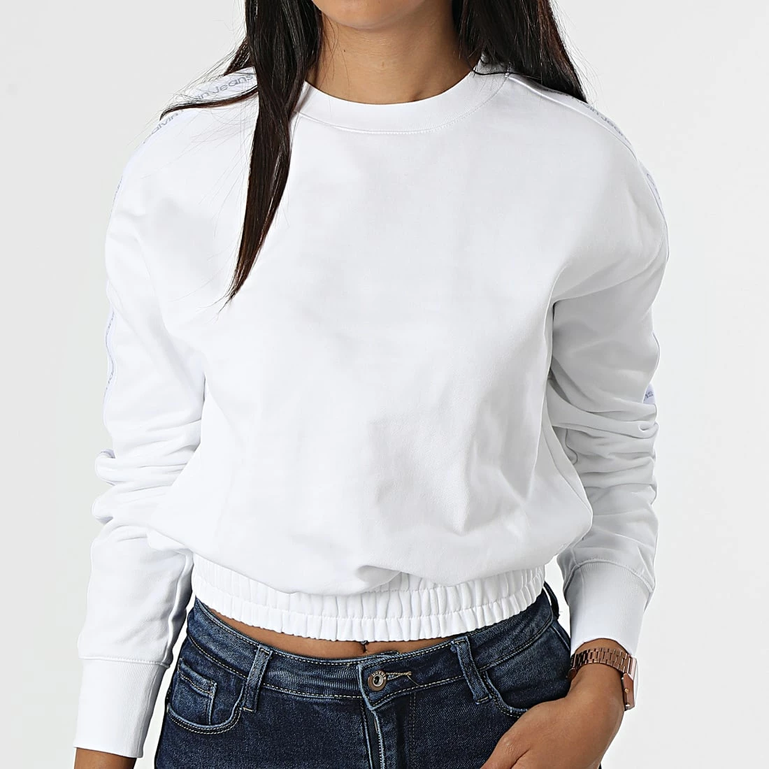 Tout neuf 👏 Sweat Crewneck Femme 8980 Blanc de Calvin Klein 🎉 3 Tout neuf 👏 Sweat Crewneck Femme 8980 Blanc de Calvin Klein 🎉 – Image 3