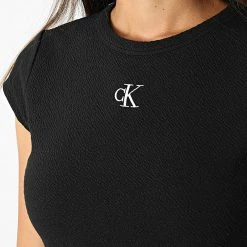 Budget 🥰 Tee 👕 Shirt Femme Crop Slub RIB Fitted 9126 Noir de Calvin Klein 🌟 5 Budget 🥰 Tee 👕 Shirt Femme Crop Slub RIB Fitted 9126 Noir de Calvin Klein 🌟 -France Calvin Klein Soldes 2024 calvin klein 321179 J20J219126 BEH 20220601T160418 02
