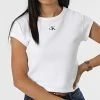Acheter 🎉 Tee 👕 Shirt Femme Crop 9126 Blanc de Calvin Klein ⌛