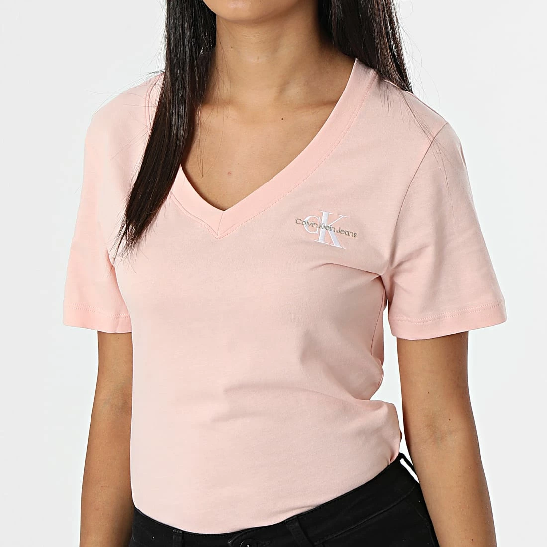 Coupon 😉 Tee 👕 Shirt Femme Col V 9138 Rose de Calvin Klein 🧨 3 Coupon 😉 Tee 👕 Shirt Femme Col V 9138 Rose de Calvin Klein 🧨 – Image 3