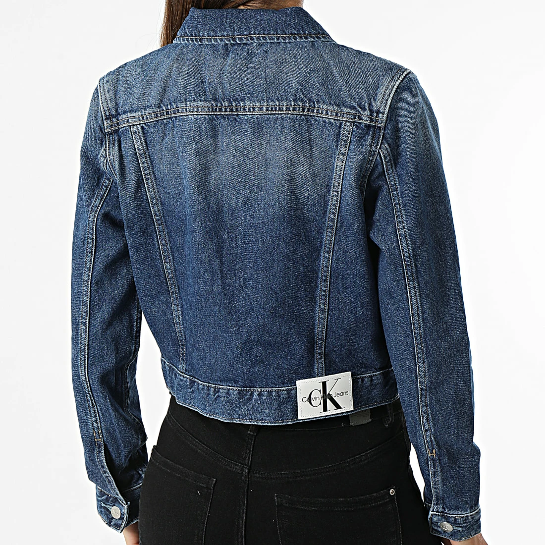 Budget 🥰 Veste Jean Femme Crop 9209 Bleu Denim de Calvin Klein 🔥 4 Budget 🥰 Veste Jean Femme Crop 9209 Bleu Denim de Calvin Klein 🔥 – Image 4
