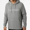 Grosses soldes ⌛ Sweat Capuche Cotton Logo 4060 Gris Chiné de Calvin Klein 🌟