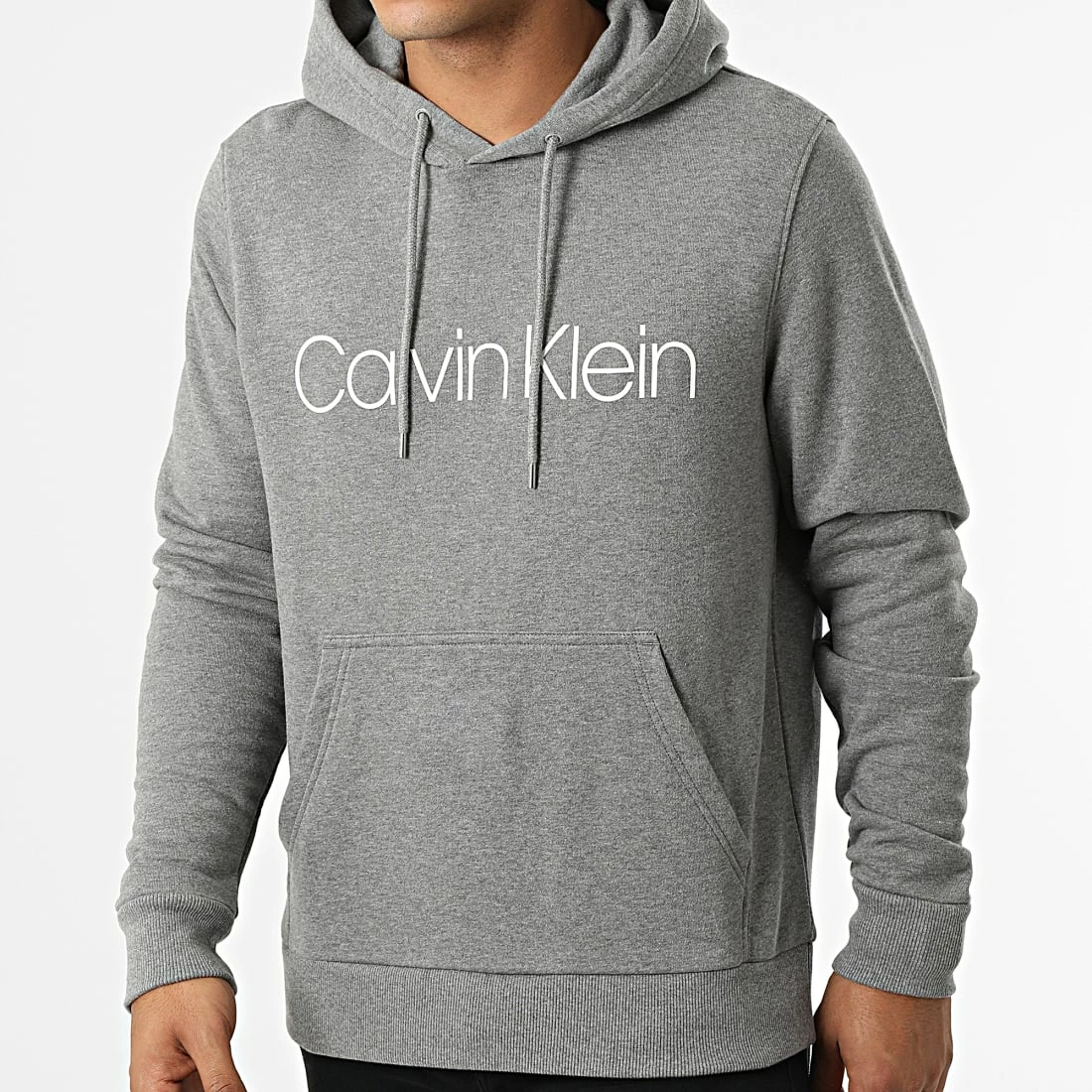 Grosses soldes ⌛ Sweat Capuche Cotton Logo 4060 Gris Chiné de Calvin Klein 🌟 1 Grosses soldes ⌛ Sweat Capuche Cotton Logo 4060 Gris Chiné de Calvin Klein 🌟