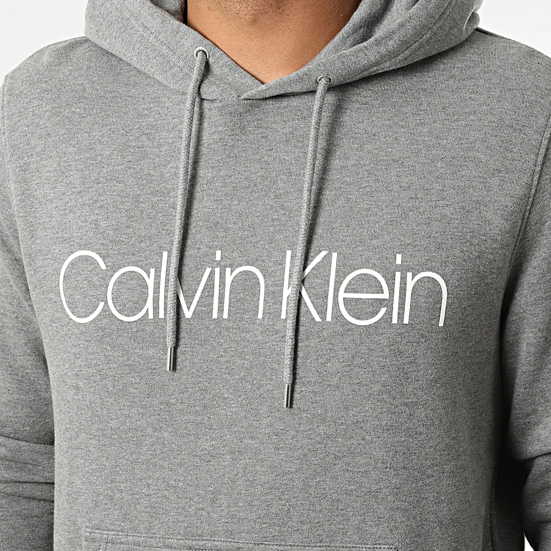 Grosses soldes ⌛ Sweat Capuche Cotton Logo 4060 Gris Chiné de Calvin Klein 🌟 2 Grosses soldes ⌛ Sweat Capuche Cotton Logo 4060 Gris Chiné de Calvin Klein 🌟 – Image 2