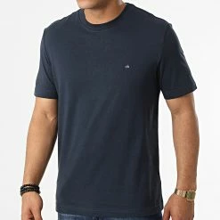 Meilleure vente ✔️ Tee 👕 Shirt Logo Embroidery 4061 Bleu Marine de Calvin Klein 🔔