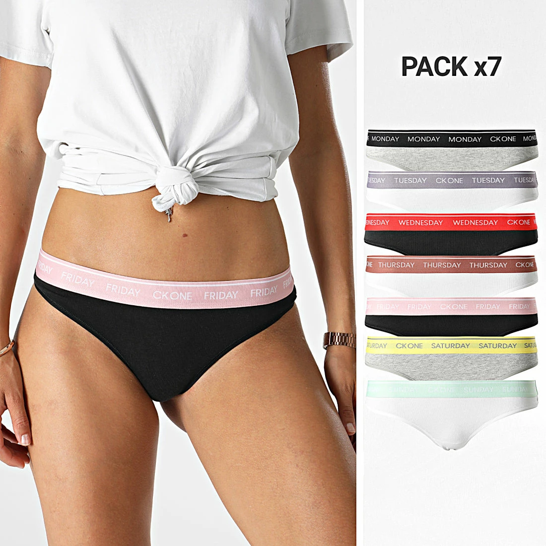 Tout neuf 🧨 Lot De 7 Strings Femme QF5937E Noir Multi de Calvin Klein 🤩 1 Tout neuf 🧨 Lot De 7 Strings Femme QF5937E Noir Multi de Calvin Klein 🤩