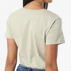 Meilleur prix 👍 Lot De 2 Tee 👕 Shirts Femme 9734 Noir Vert Kaki de Calvin Klein 🥰 -France Calvin Klein Soldes 2024 calvin klein 322563 J20J219734 RB8 20220708T100539 05