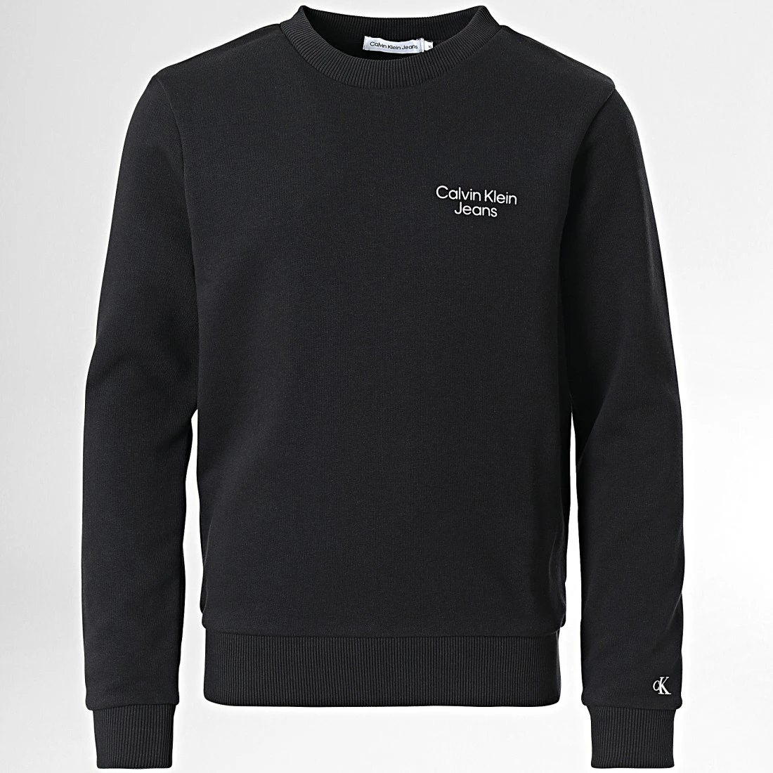 Tout neuf 💯 Sweat Crewneck Enfant Stack Logo Noir de Calvin Klein 🤩 1 Tout neuf 💯 Sweat Crewneck Enfant Stack Logo Noir de Calvin Klein 🤩