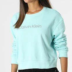 Nouveau 🌟 Sweat Crewneck Femme W312 Bleu de Calvin Klein 🛒 -France Calvin Klein Soldes 2024 calvin klein 323934 00GWS2W312 CCP 20220808T161511 03