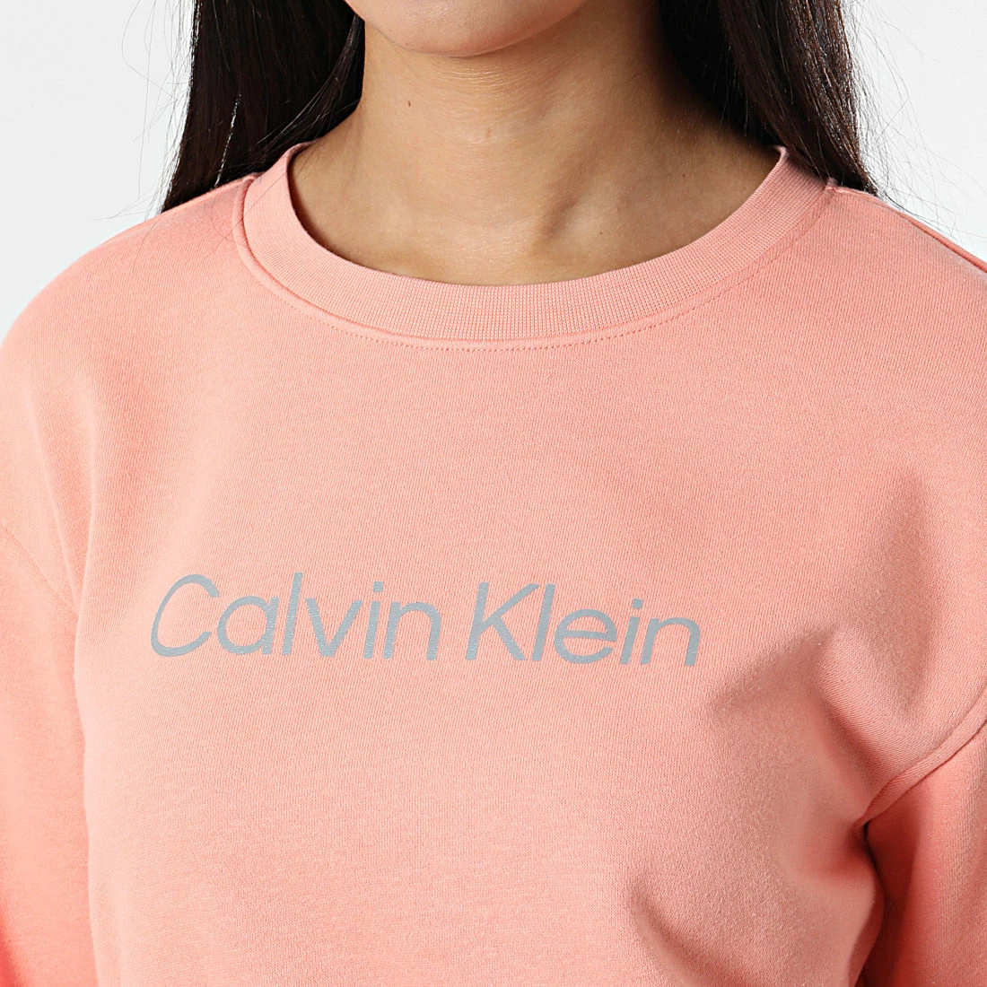 Meilleure vente ✨ Sweat Crewneck Femme W312 Corail de Calvin Klein 🔥 2 Meilleure vente ✨ Sweat Crewneck Femme W312 Corail de Calvin Klein 🔥 – Image 2